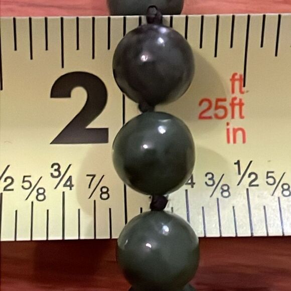 Vintage Jade Necklace ROC Republic of China 18 Inches Knotted - Picture 8 of 12